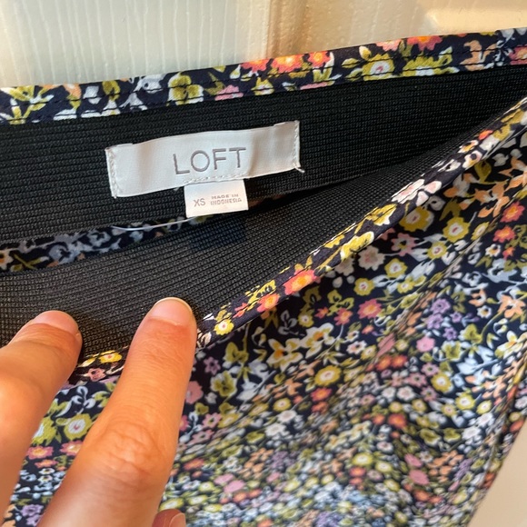 Loft Satin Floral Midi Skirt - Picture 2 of 3